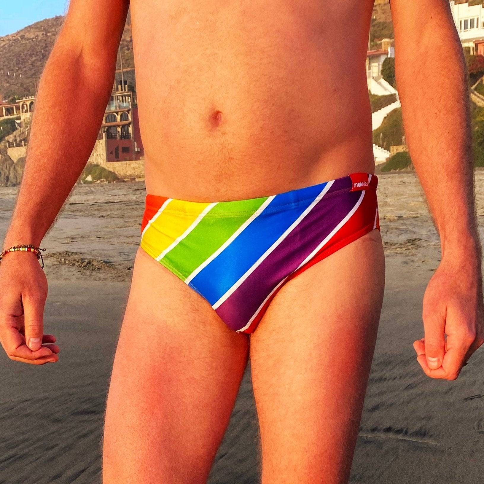 Rainbow stripe swimsuit online